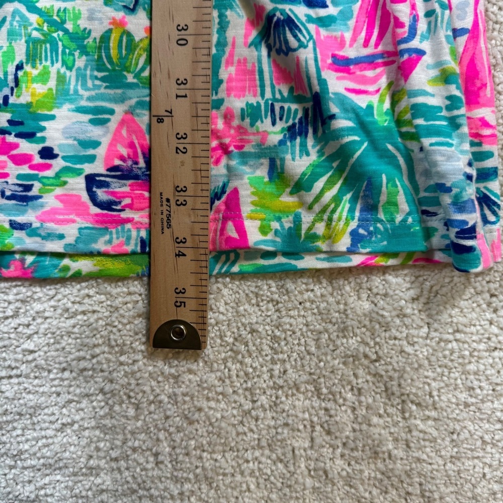 Lilly Pulitzer Essie Dress Salt in the Air Womens Medium Tropical Sleeveless - Picture 7 of 7